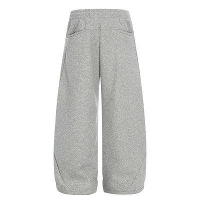 High Street Minimal Wide-Leg Drawstring Sweatpants