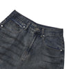 High Street Vintage Washed Raw Denim Wide Leg Ripped Patchwork Jeans
