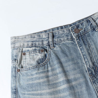 Vintage Light Wash High Waisted Wide Leg Relaxed Jeans