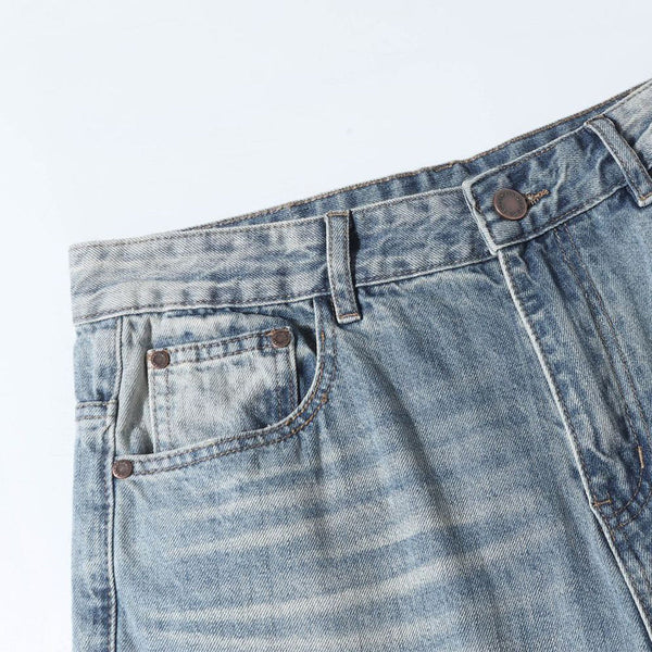 Vintage Light Wash High Waisted Wide Leg Relaxed Jeans