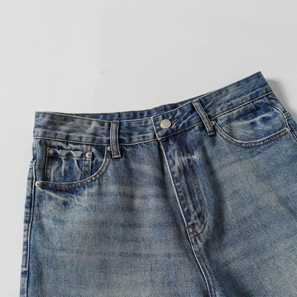 Vintage Light Wash High Waisted Flared Denim Jeans