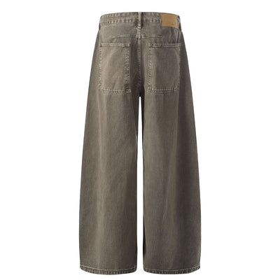 High-Waisted Wide-Leg Button Front Vintage Pants