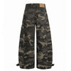Camouflage Utility Wide Leg Adjustable Hem Pants