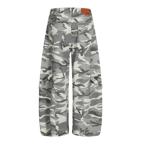 Utility Camouflage Cargo Wide Leg Pants