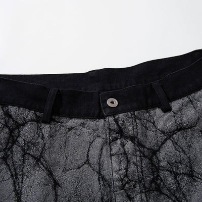 High Street RO Style Asymmetric Deconstructed Loose Wide Leg Jeans