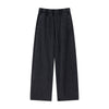 Curved Seam Straight Leg Casual Street Trousers