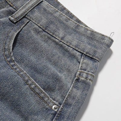 Cartoon Food Embroidery Fun Streetwear Denim Shorts