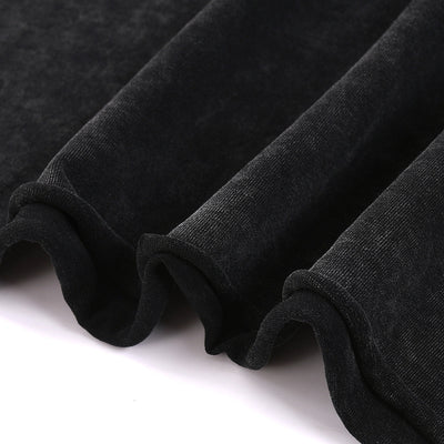 Stone-Washed Raw-Edge T-Shirt 275gsm