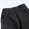 Black Zipper Detail Techwear Utility Denim Cargo Pants