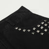 Black Wide Leg Pants Studded Accent Detail