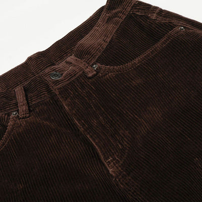Dark Brown Wide Leg Relaxed Corduroy Pants