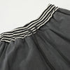 Casual Wide Leg Cargo Pants Striped Elastic Waistband