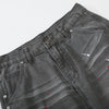 Wide Leg Banana Jeans Cat Whisker Painted Denim