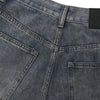 High Street Vintage Washed Raw Denim Wide Leg Ripped Patchwork Jeans