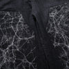 Marble Pattern Panels Black Wide Leg Painter Pants