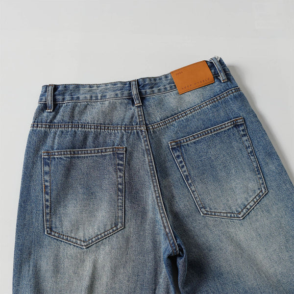 Vintage Light Wash High Waisted Flared Denim Jeans