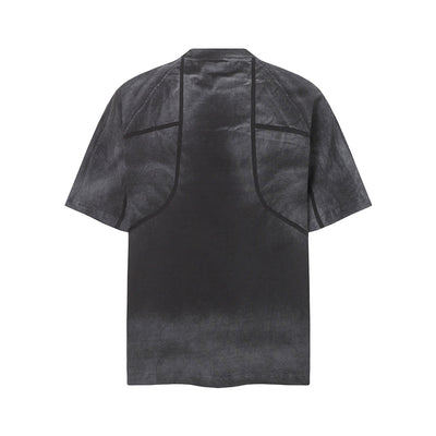 Structured Seams Minimalist Gradient Contemporary Design Tee