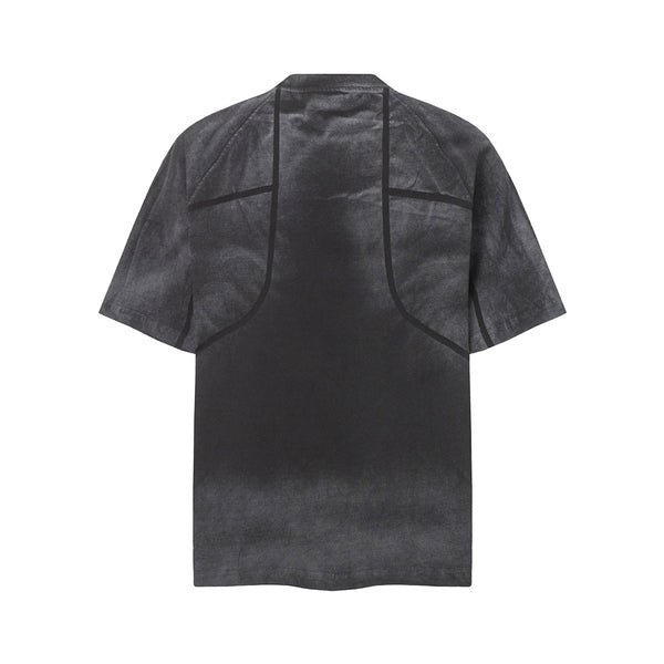 Structured Seams Minimalist Gradient Contemporary Design Tee