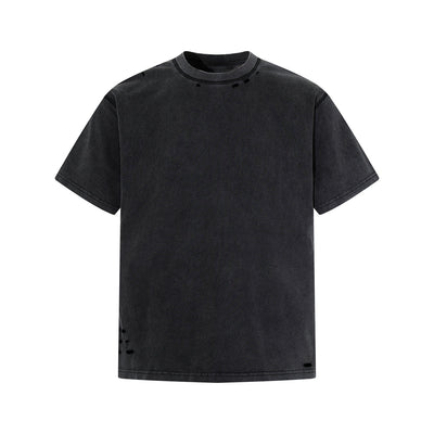 Vintage Washed Distressed Crewneck Short Sleeve Casual Tee