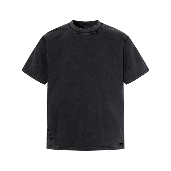 Vintage Washed Distressed Crewneck Short Sleeve Casual Tee