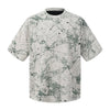 Burnout Plum Dye Artistic Color-Block Tee