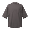 Washed Raw-Edge Pocket Clean Fit Crew Neck Tee