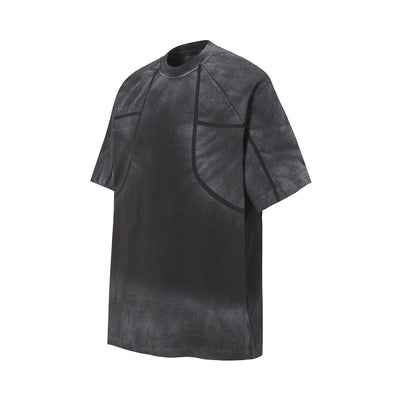 Structured Seams Minimalist Gradient Contemporary Design Tee