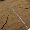 Suede Boxy Fit Padded Jacket Trimmed