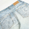 Rhinestone Lightning Bolt Vintage Wide Denim
