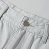 High Street Washed Distressed Wide Leg Flared Jeans