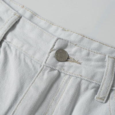 High Street Washed Distressed Wide Leg Flared Jeans