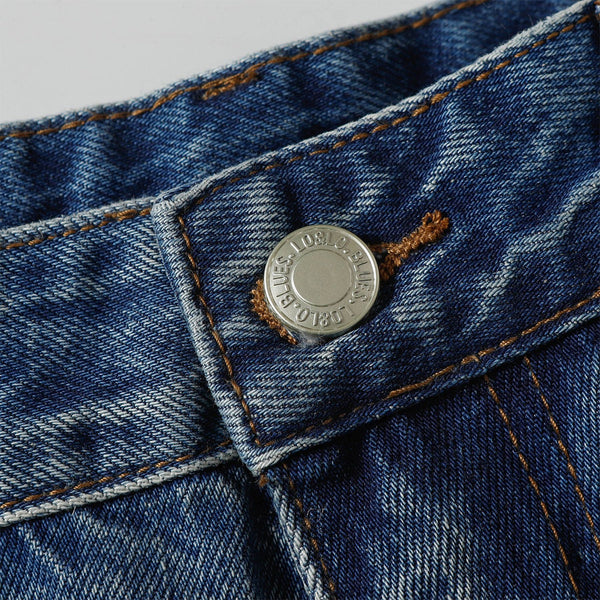 Vintage Light Wash High Waisted Flared Denim Jeans