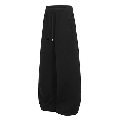 High Street Minimal Wide-Leg Drawstring Sweatpants