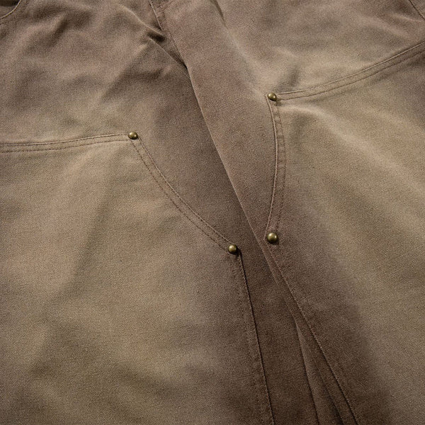 Reinforced Stitching Brown Vintage Wide Leg Painter Pants