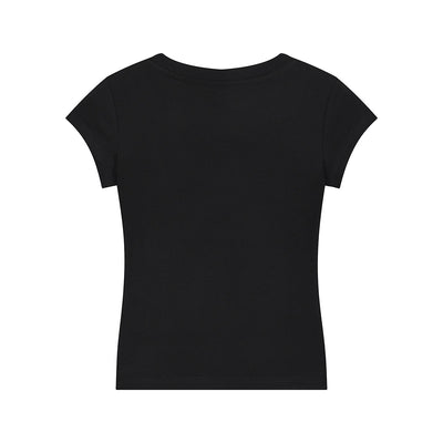 Solid-Color V-Neck Cotton T-Shirt 6.45oz