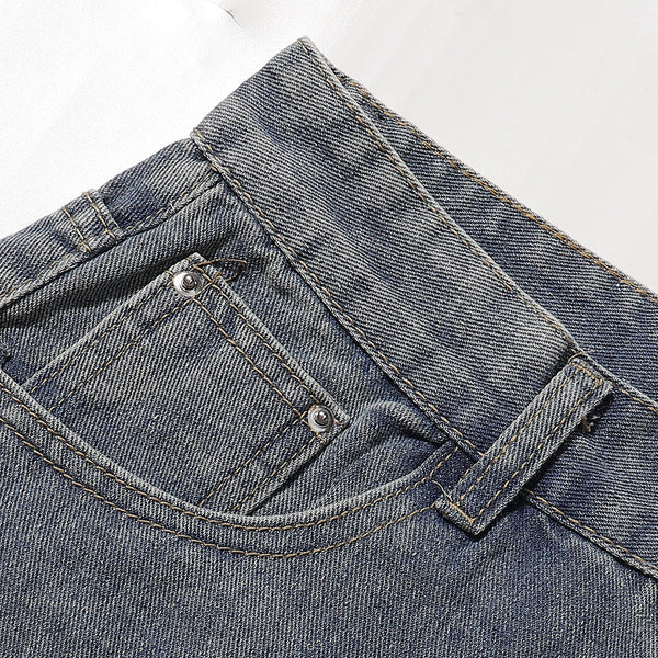 Cartoon Food Embroidery Fun Streetwear Denim Shorts