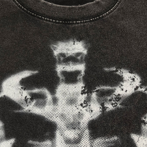 Vintage Washed Skeleton Graphic Oversized Streetwear Tee