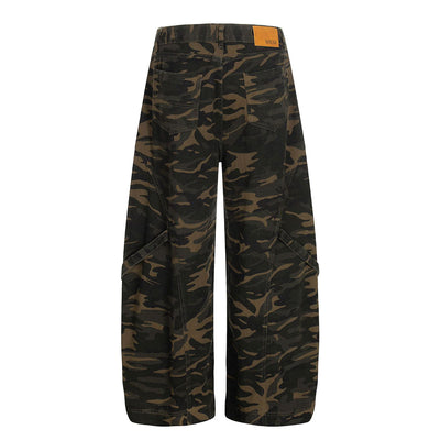 Utility Camouflage Cargo Wide Leg Pants