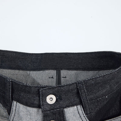 Vintage-Inspired High-End Button Wide-Leg Denim Pants