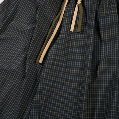Vintage Plaid Wide Leg Relaxed Drawstring Pants