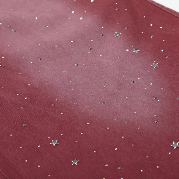 Rhinestone Star Print Vintage Washed Wide Leg Pants
