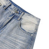 Vintage Light Wash Wide Leg High Street Casual Denim