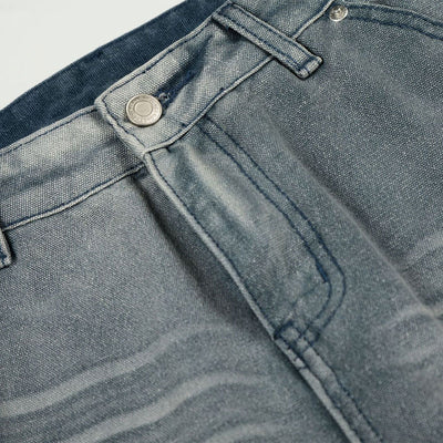 Light Blue Vintage Washed Wide Leg Jeans