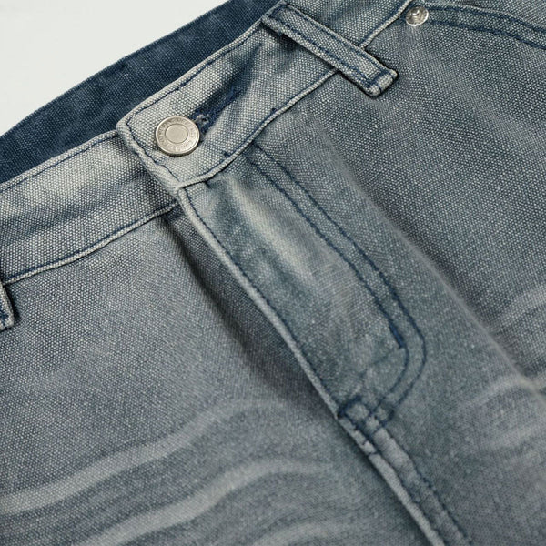 Light Blue Vintage Washed Wide Leg Jeans