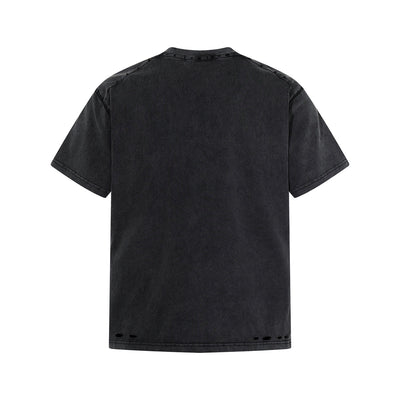 Vintage Washed Distressed Crewneck Short Sleeve Casual Tee