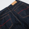 Patchwork Curved Wide-Leg Raw Denim Premium Jeans