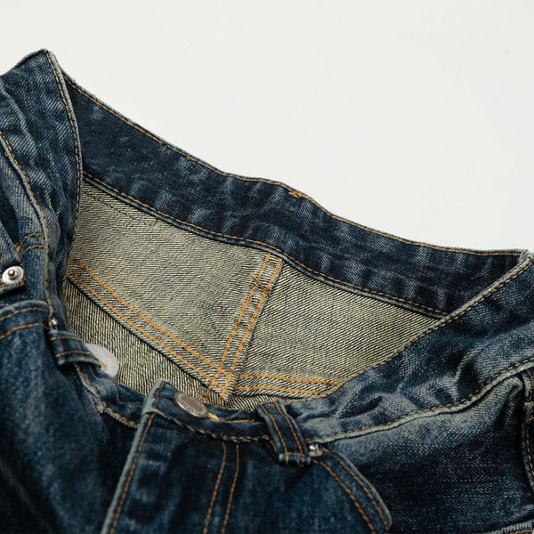 Vintage Light Wash Blue High Waist Wide Denim