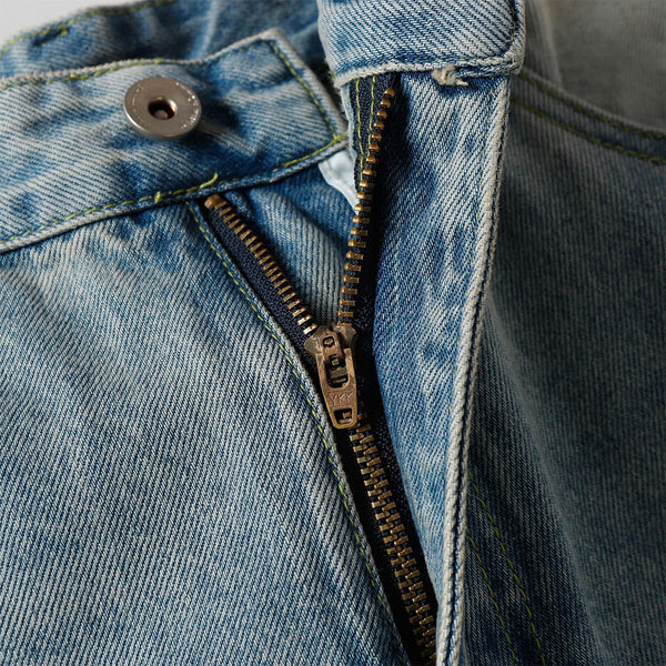 Vintage Light Wash Flared Loose Fit Streetwear Jeans