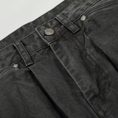 Distressed High Waist Wide Leg Denim Jeans