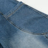Large Patch Pocket Vintage Washed Wide Leg Denim